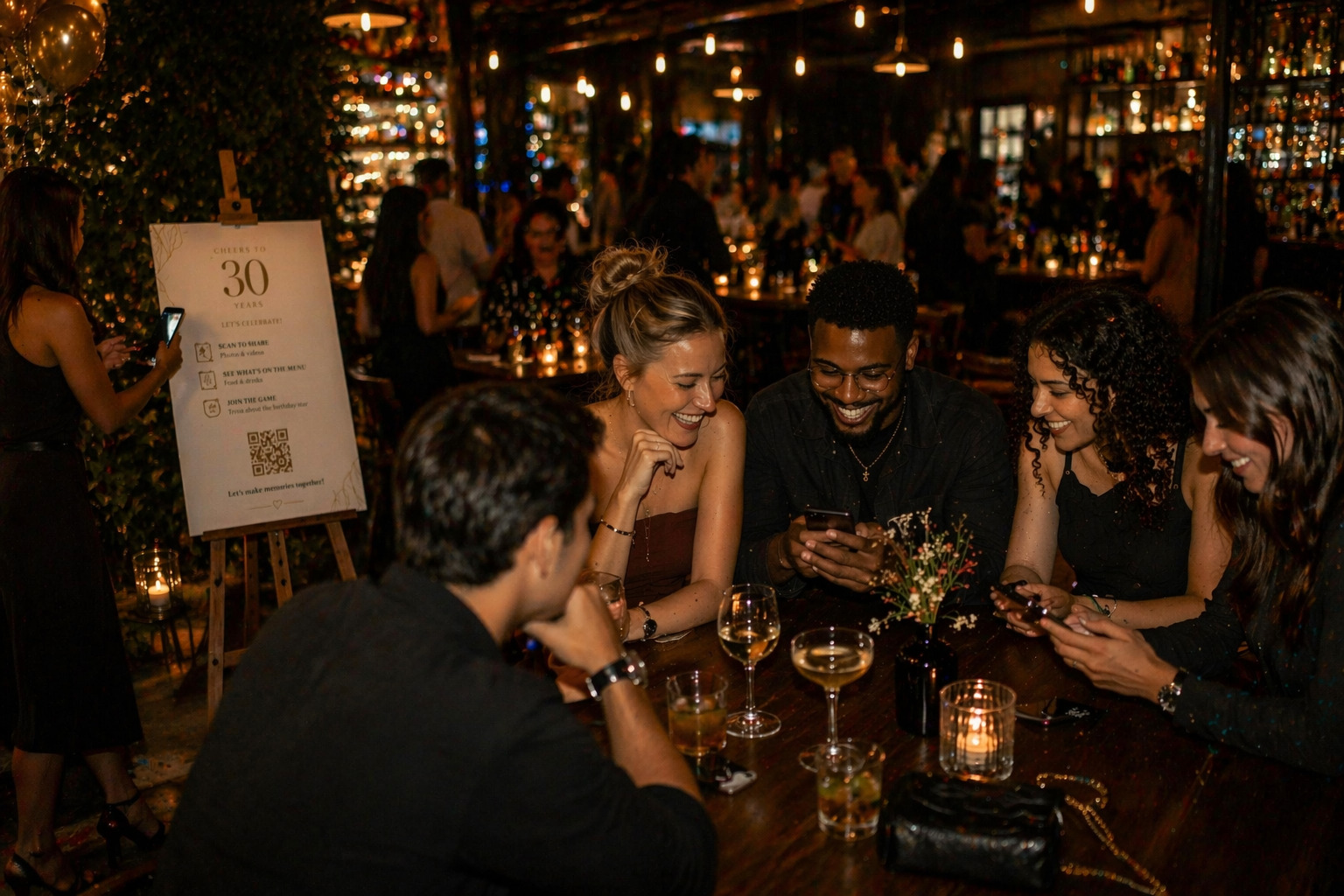 Guests sharing moments together